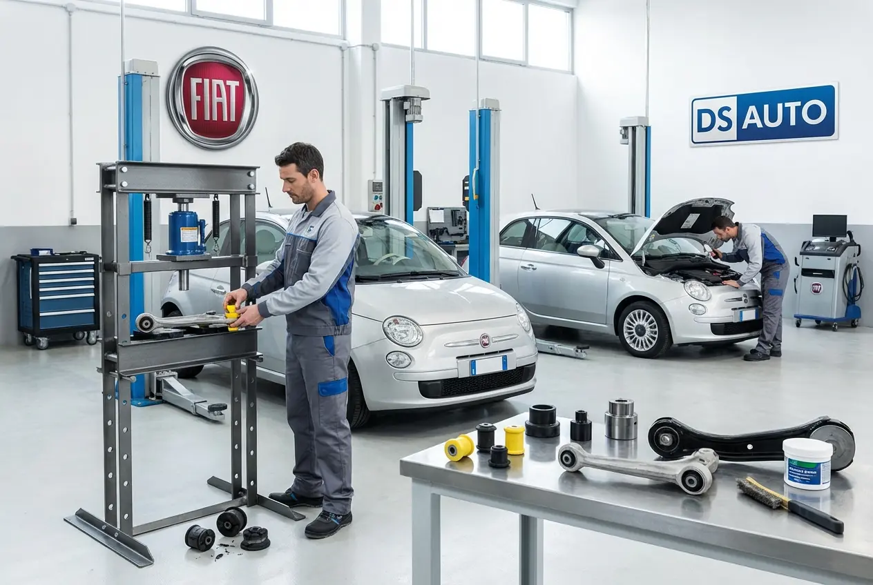 Замена сайлентблоков передних рычагов Fiat в автосервисе «DS Auto» в Жуковском
