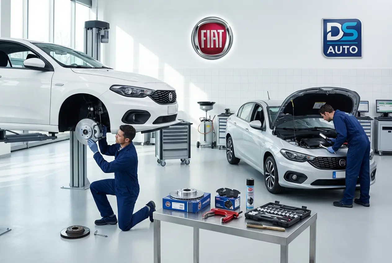 Процесс замены передних тормозных дисков Peugeot в автосервисе «DS Auto»
